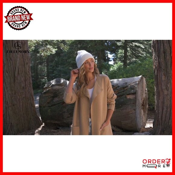 Oversized Cashmere Blend Cardigan Shawl Collar Winter Coatigan - Picture 8 of 8